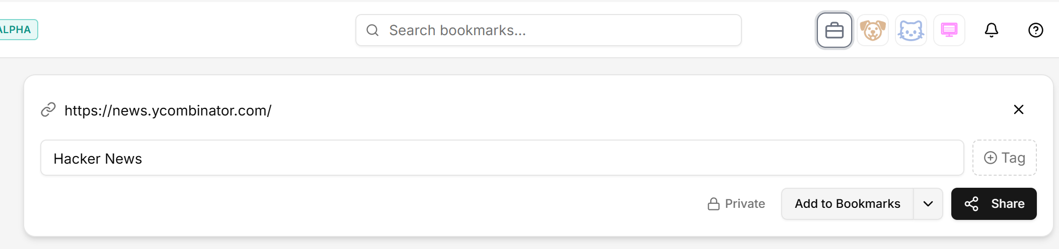 Save any link in seconds