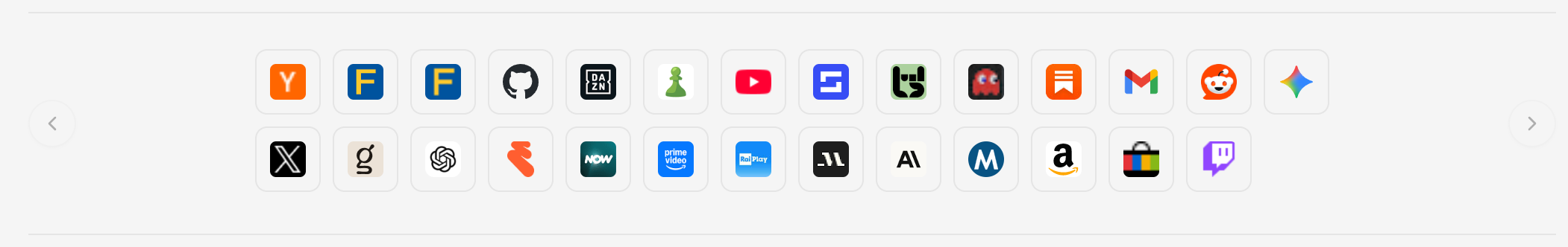 Your favorites at a glance